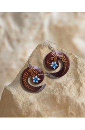 Hand Painted Wooden Earrings